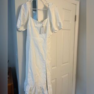 NWT Rihoas white poplin dress